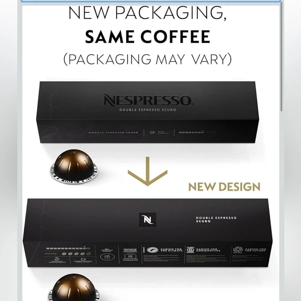 Nespresso Capsules Vertuo, Double Espresso Scuro, Dark Roast 30 Count - Picture 2 of 6